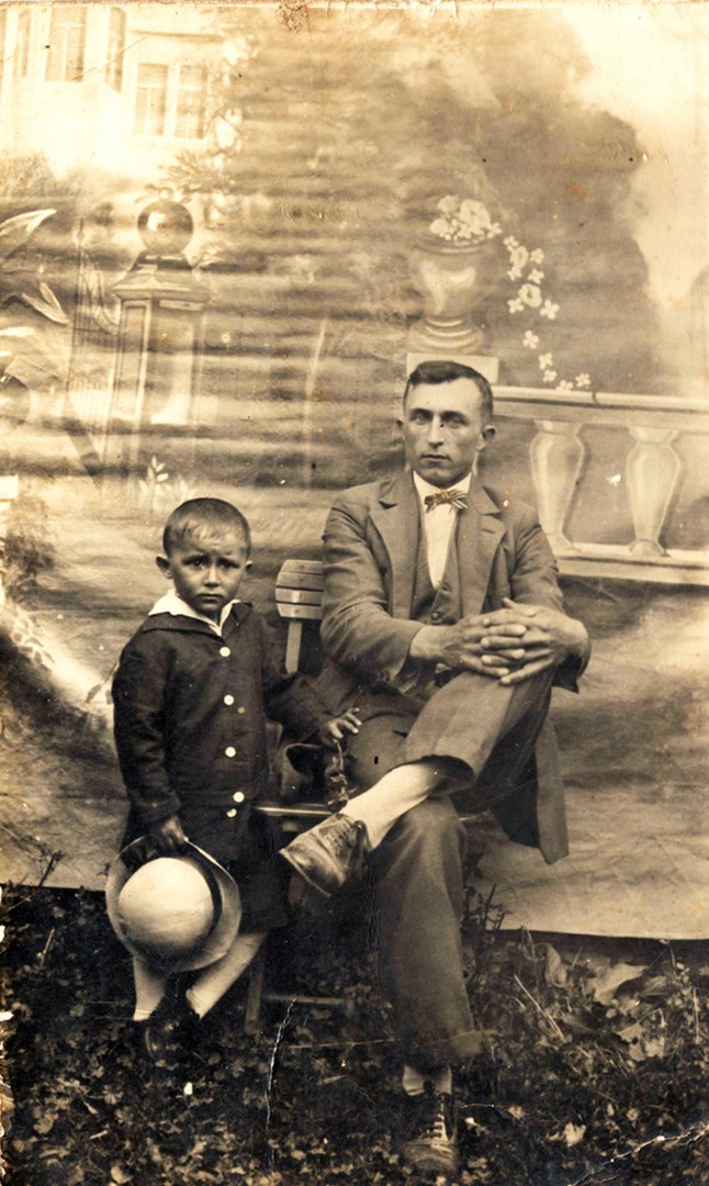 Mały Witek z ojcem Józefem, ok.1935 r.